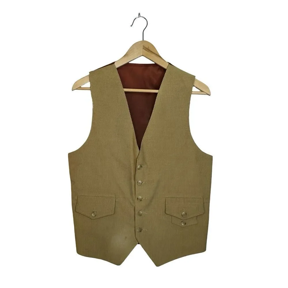THE GREAT AMERICAN CLOTHING COMPANY Vintage Tan Corduroy Suit 42